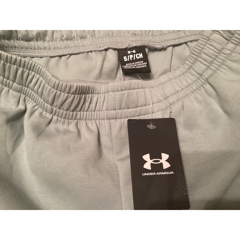 Under Armour Mens Unstoppable Fleece Shorts Sage Green 1379809 Size Small NWT - Picture 3 of 5